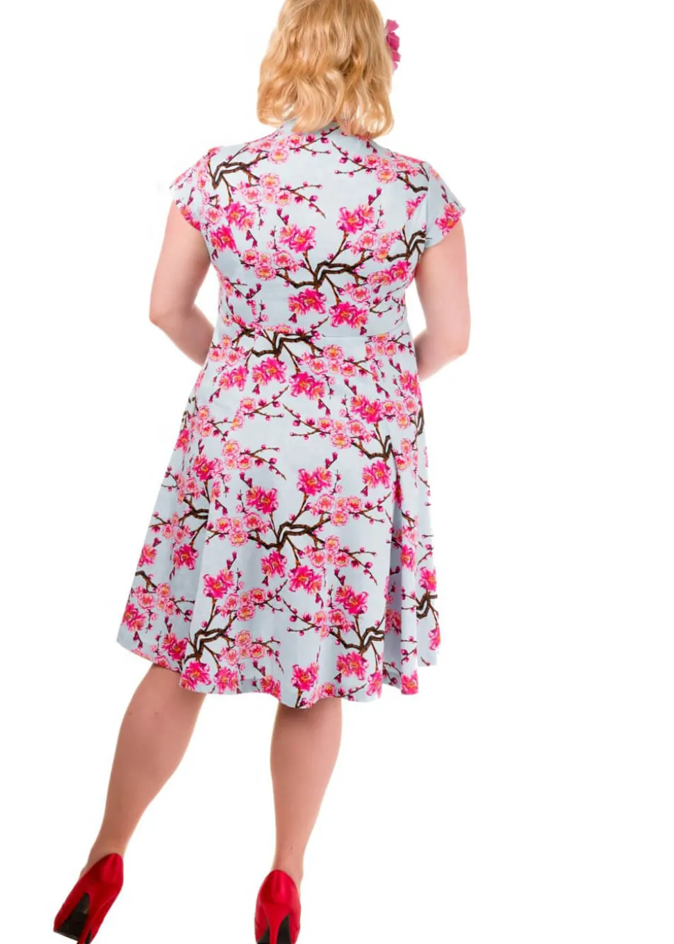 banned_last_dance_cherry__7.webp Banned Last Dance Cherry Blossom 50's Swing Dress Blue