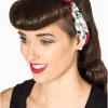 Banned Layna Skull & Rose Bandana Multi