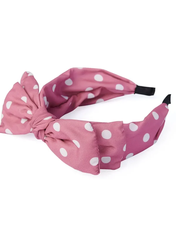 Banned Magdalen Polkadot 50's Headband Pink