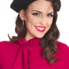 Banned Maggie Net 60's Beret Black