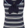 Banned Maisie Striped Jumper Navy Blue