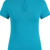 Banned Mandarin Collar 50's Top Turquoise