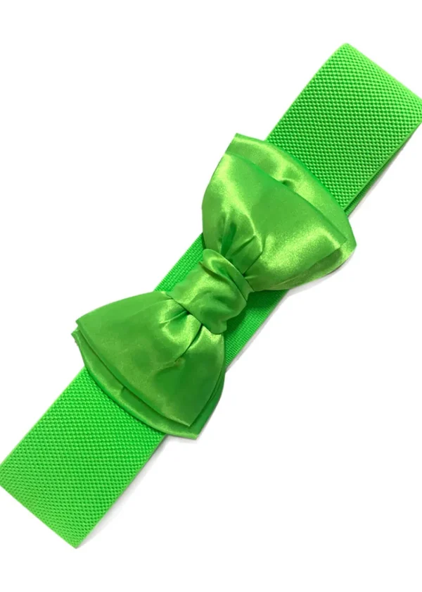 Banned Maria Bow Retro 50's Elastic Belt Halloween Green