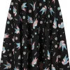 Banned Marilou Swallows 50's Swing Skirt Black