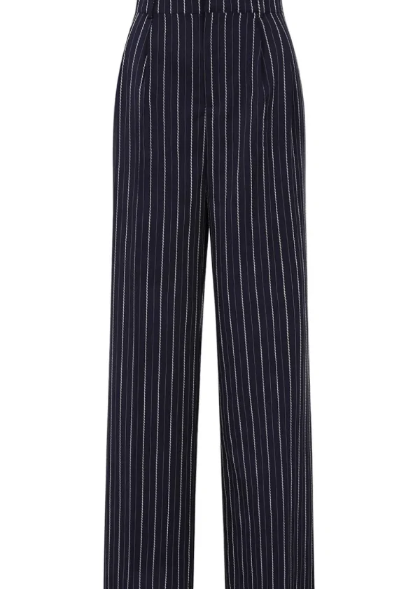 Banned Martha Sail Stripe 40's Trousers Navy