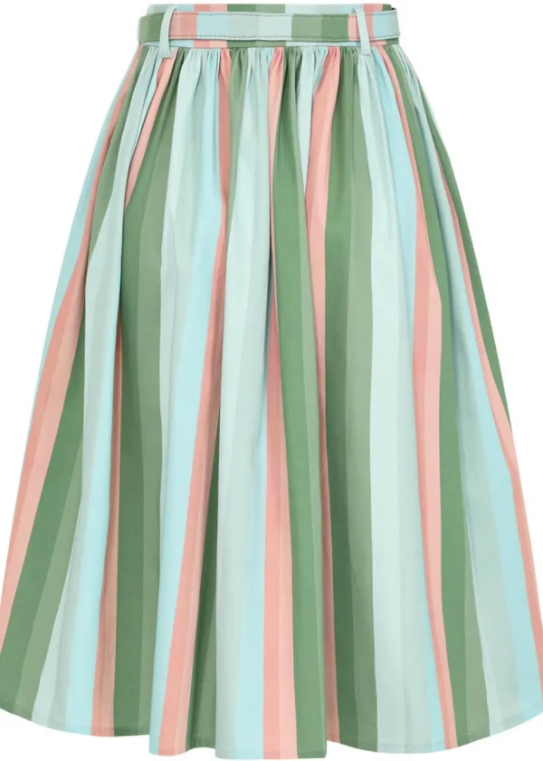 Banned Mila Lollipop Stripes 50's Swing Skirt Multi