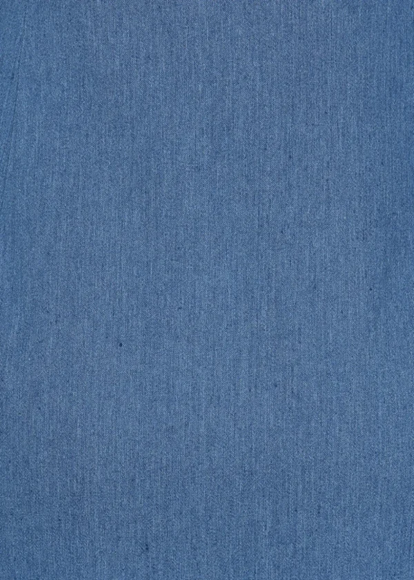 Banned Millie Swallow Denim 50's Pencil Skirt Blue