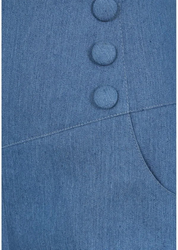 Banned Millie Swallows Shorts Denim Blue