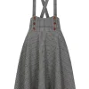 Banned Moana Check 40's Swing Skirt Blue