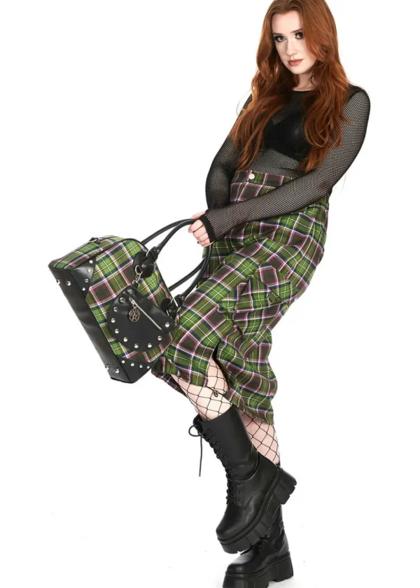 Banned New Warren Tartan Bag Green