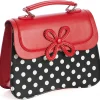 Banned Noelle Bow Polkadot 50's Bag Red
