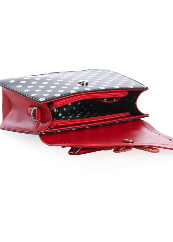 Banned Noelle Bow Polkadot 50's Bag Red