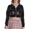 Banned Nori Hearts Cardigan Black