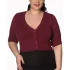 Banned Overload Cardigan Burgundy Color