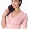 Banned Overload 50's Cardigan Soft Pink