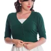 Banned Overload 50's Cardigan Dark Green