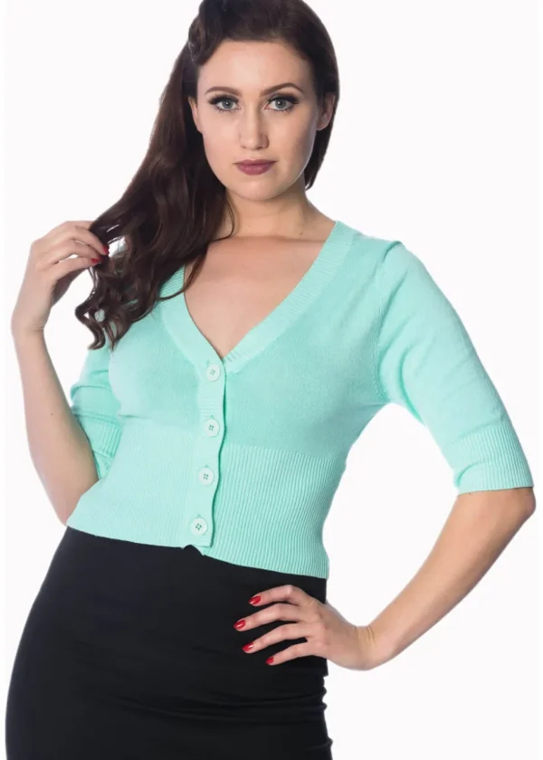 Banned Overload 50's Cardigan Mint Color