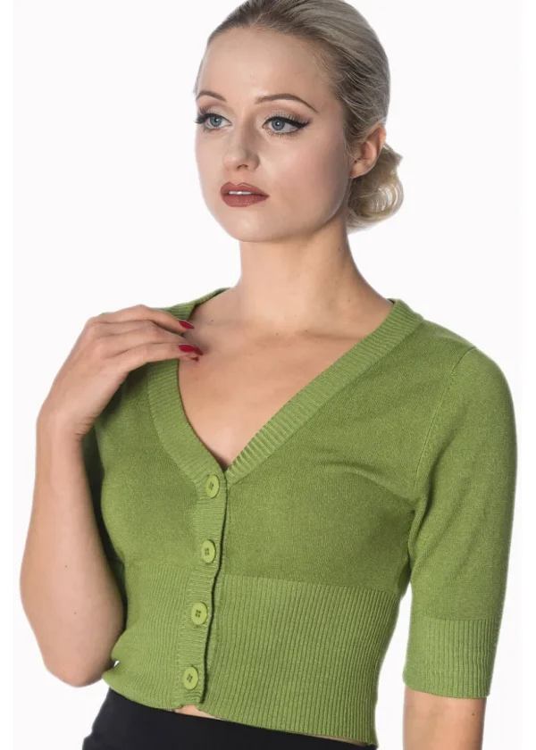 Banned Overload 50's Cardigan Apple Green