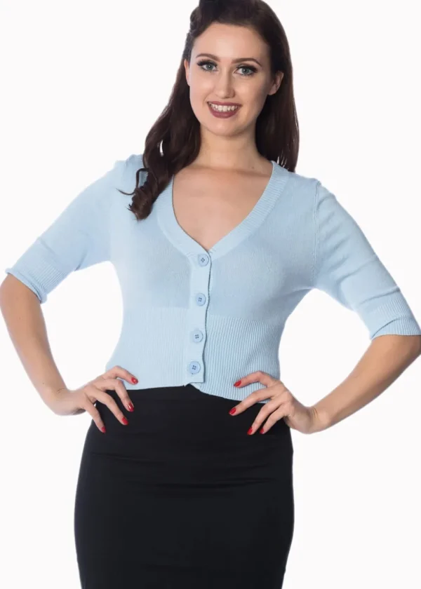 Banned Overload 50's Cardigan Baby Blue