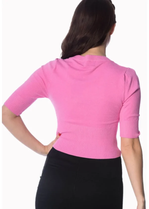 Banned Overload 50's Cardigan Bright Pink