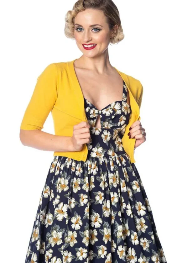 Banned Overload 50's Cardigan Mustard