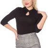 Banned Peekaboo 40's Top Black