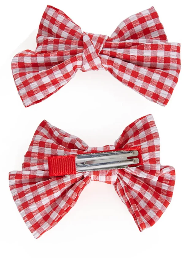Banned Polly Gingham 50's Hairclip Red