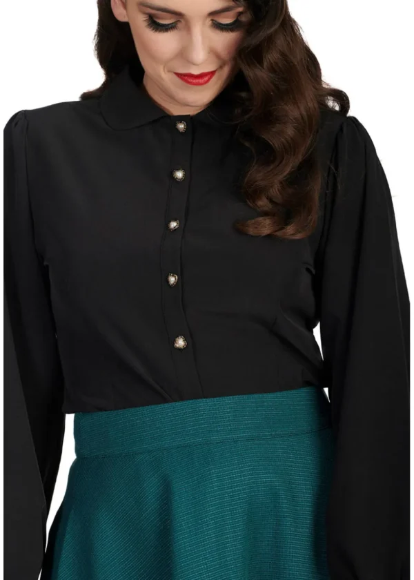 Banned Posey 40's Blouse Black
