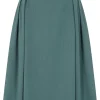 Banned Rita Silky A-Line Skirt Green