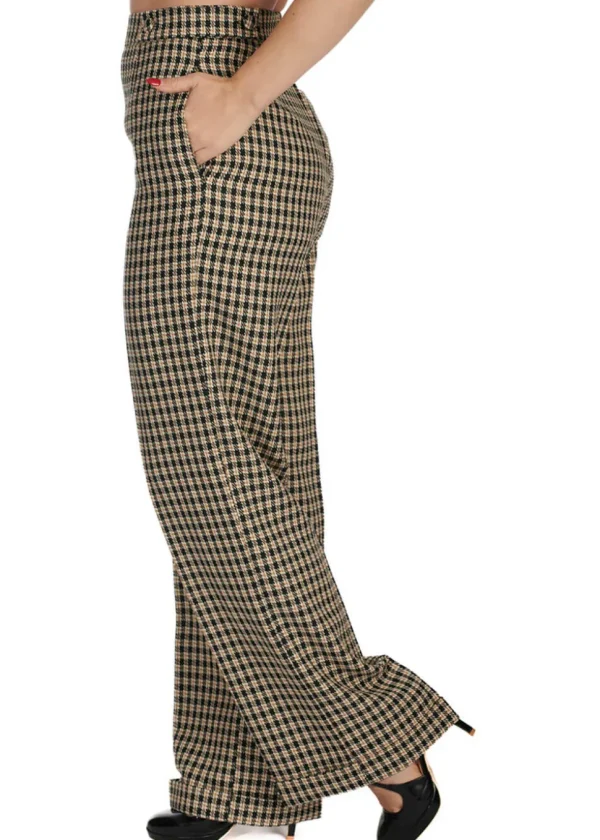 Banned Ruby Check 40's Trousers Black