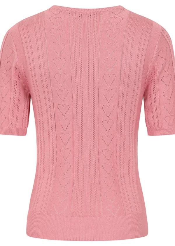 Banned Ruby Heart Jumper Blush Pink