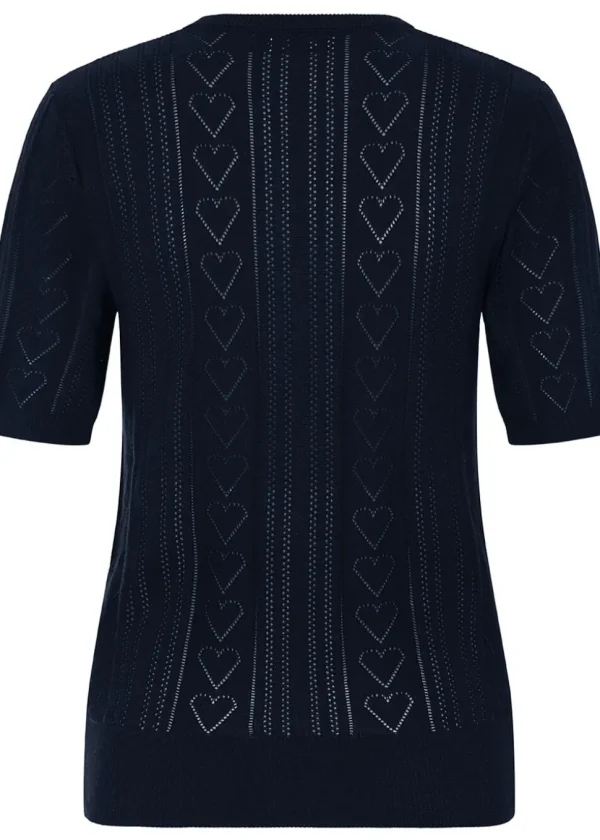 Banned Ruby Heart Jumper Navy Blue