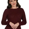 Banned Ruby 40's Pullover Burgundy