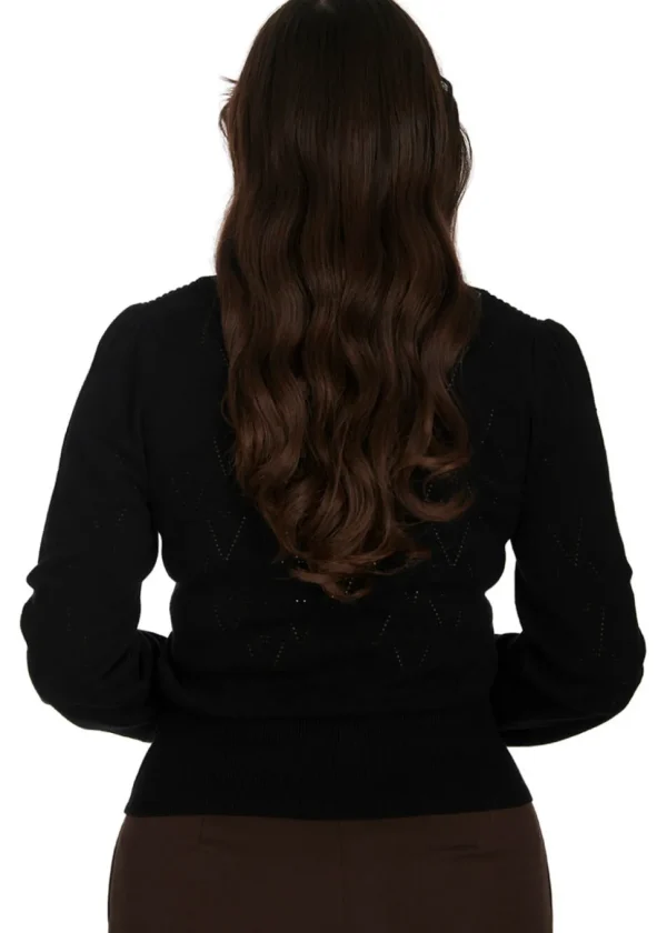 Banned Ruth Pointelle 40's Jumper Black