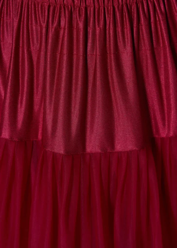Banned 50's Petticoat Long Bordeaux Color