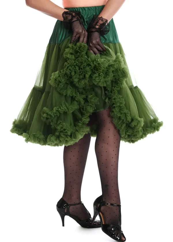 Banned 50's Petticoat Long Forest Green