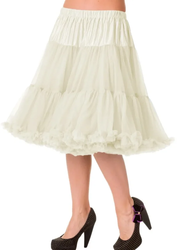 Banned 50's Petticoat Long Ivory