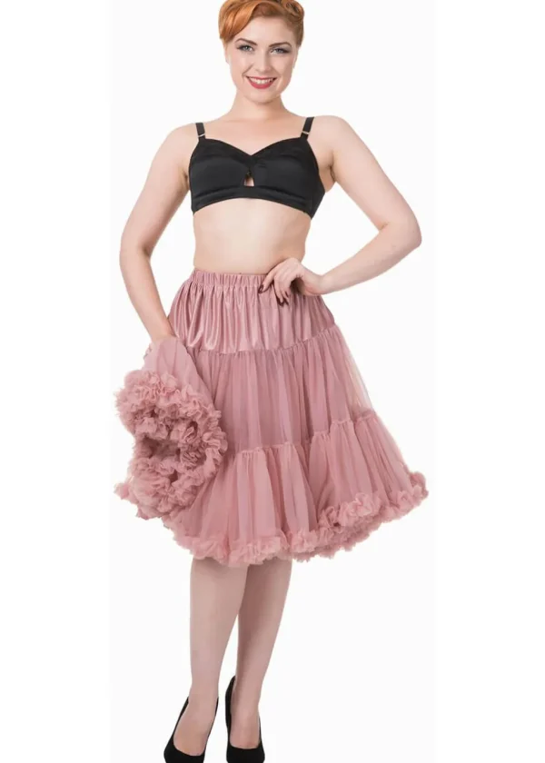 Banned 50's Petticoat Long Old Pink
