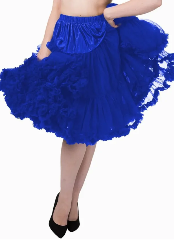 Banned 50's Petticoat Long Royal Blue