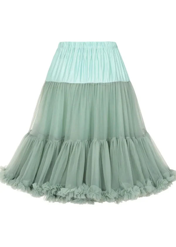 Banned 50's Petticoat Long Sage Green