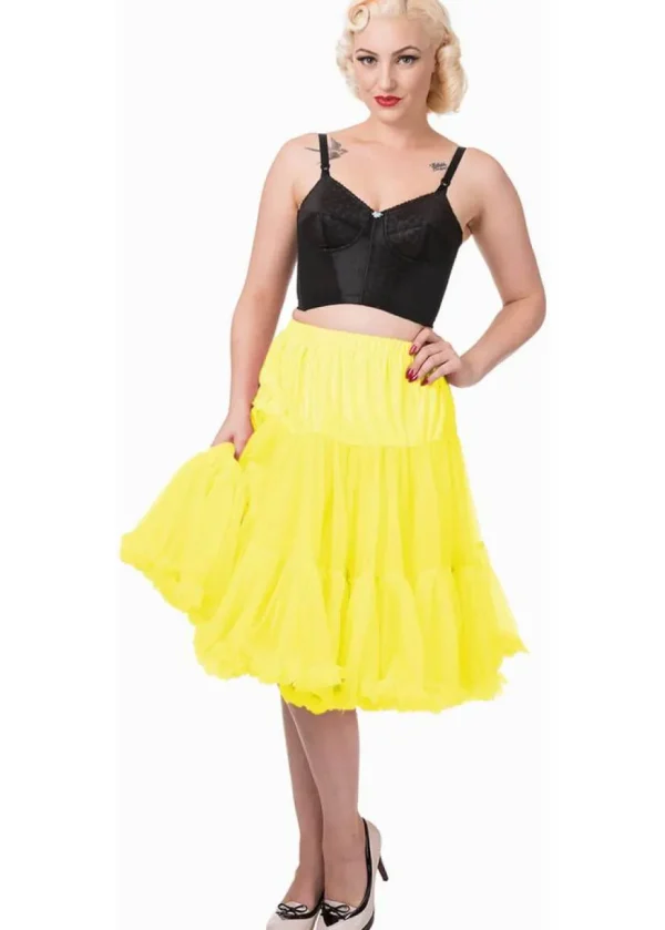 Banned 50's Petticoat Long Yellow