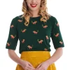 Banned Scandi Fox 40's Jumper Green