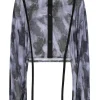 Banned Selene Mesh Blouse Black Lilac