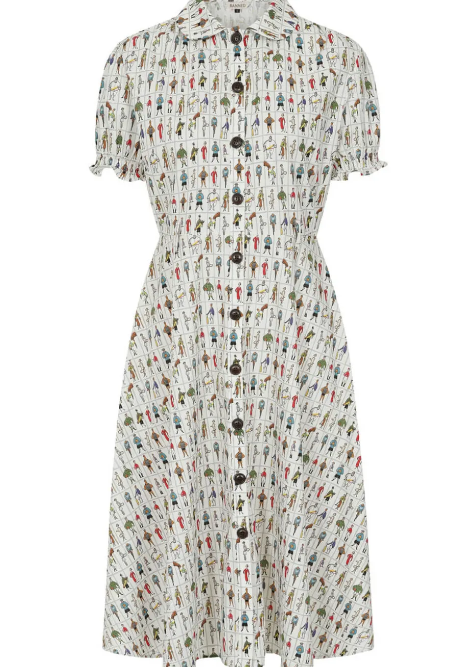 banned_star_retro_sports__0.webp Banned Star Retro Sports 40's Dress White