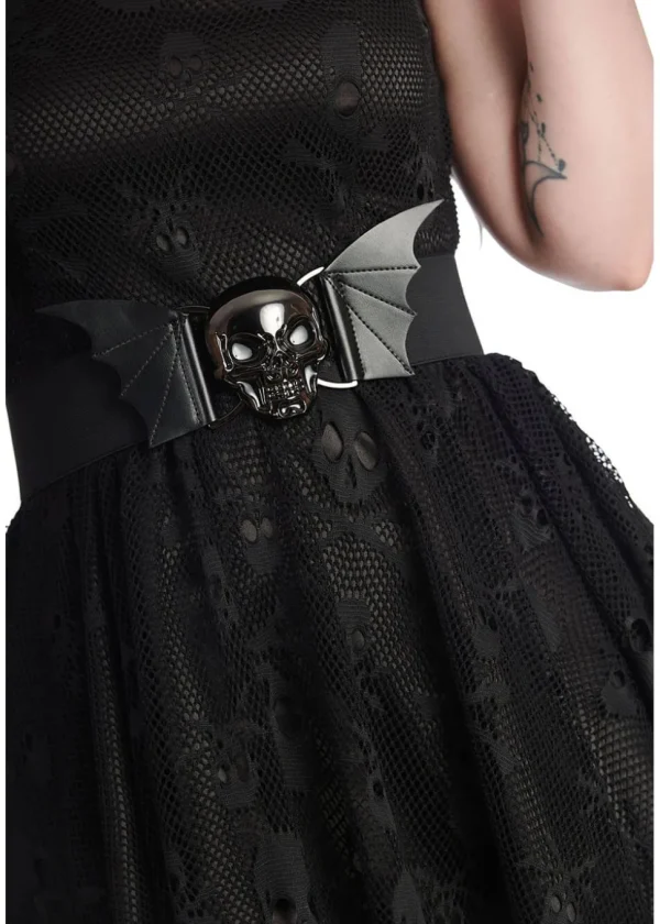 Banned Storm Skull Elastic Belt Black