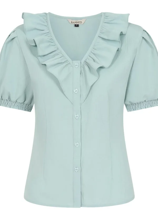 Banned Summer Sweetheart 40's Blouse Blue