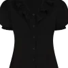 Banned Summer Sweetheart 40's Blouse Black