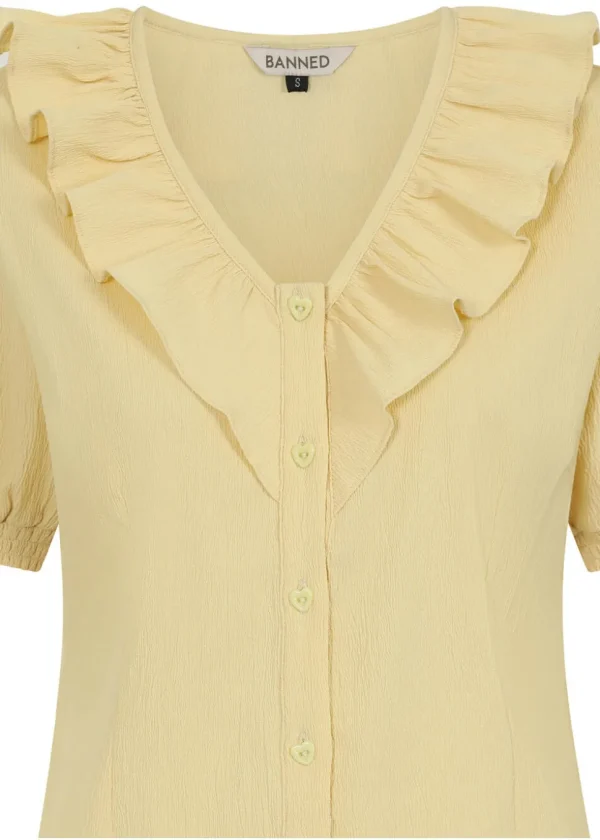 Banned Summer Sweetheart 40's Blouse Peach