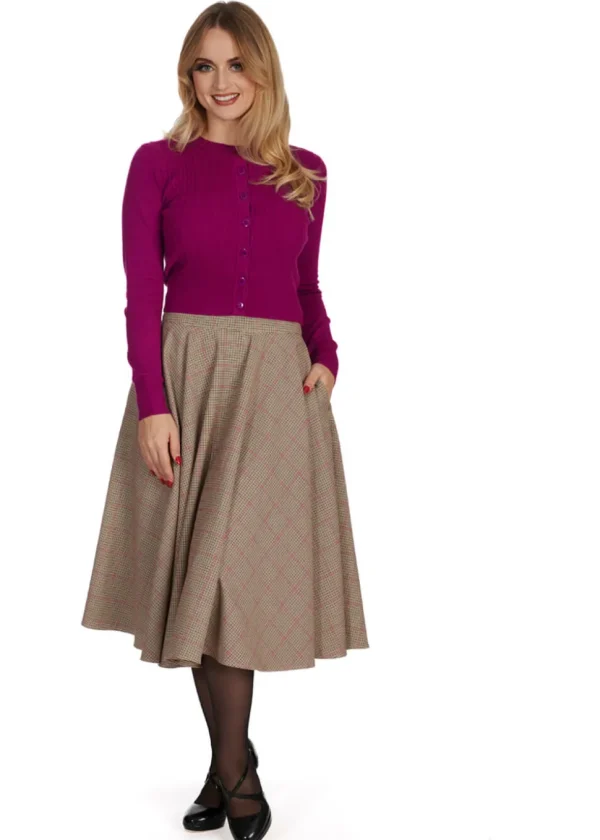 Banned Sylvia 50's Cardigan Magenta