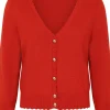 Banned Thelma Scallop Cardigan Red
